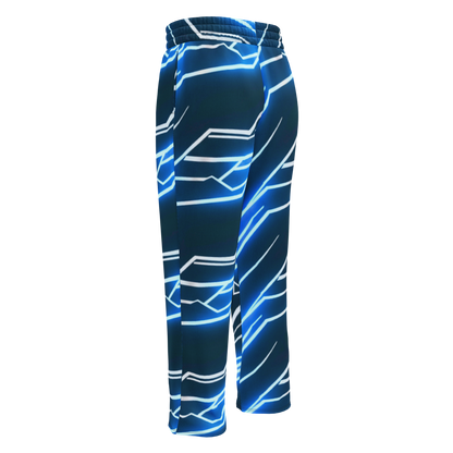 Neon Grid: Cyber-Wide Joggers