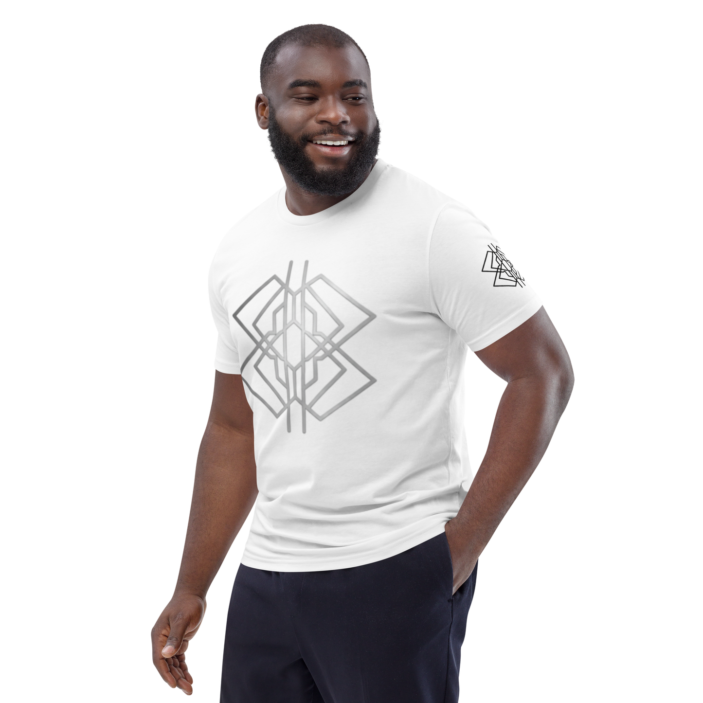Camiseta Organic Geometric White
