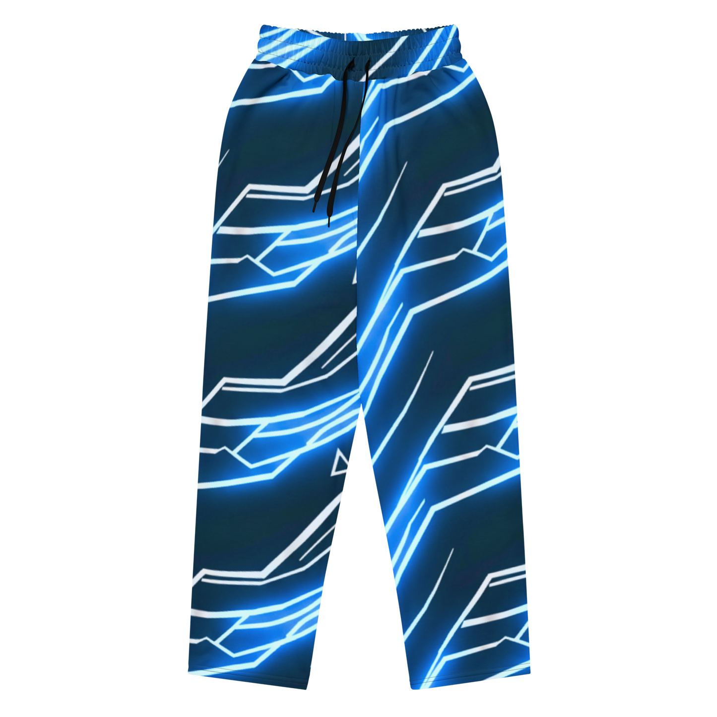 Neon Grid: Cyber-Wide Joggers
