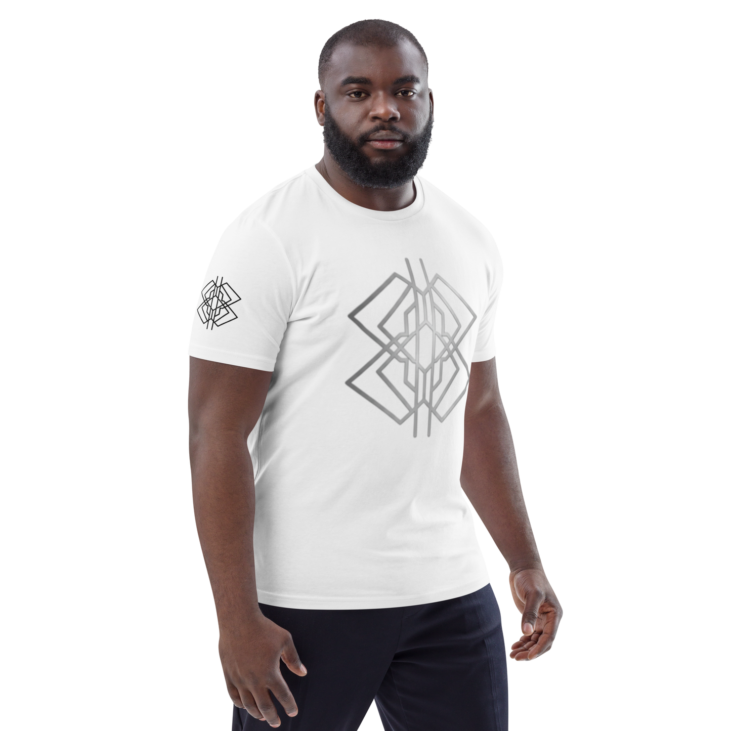 Camiseta Organic Geometric White