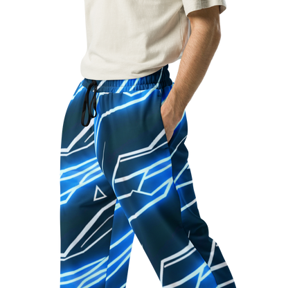 Neon Grid: Cyber-Wide Joggers